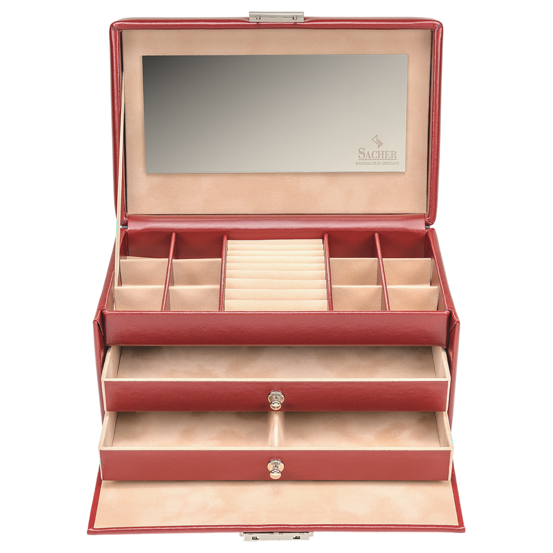 Jewelry box Emma amadora / red (leather)