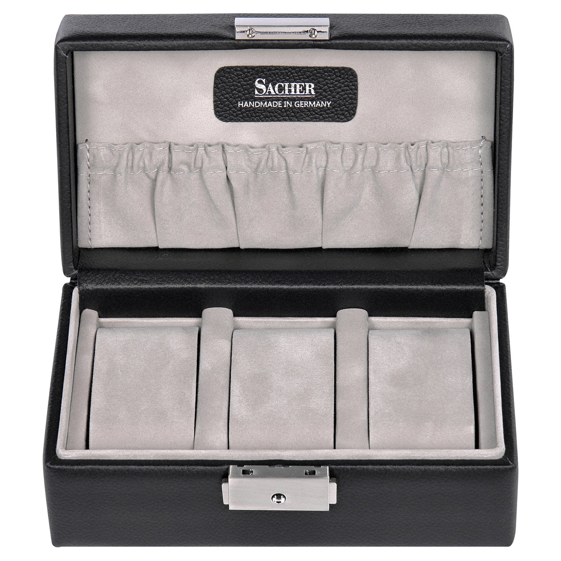 Watch case for 3 watches tamigi sport / black (leather)