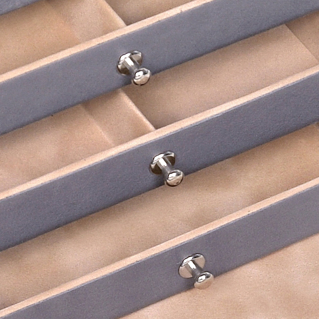 Schmuckkasten Evita fleur venice / grau (Leder)