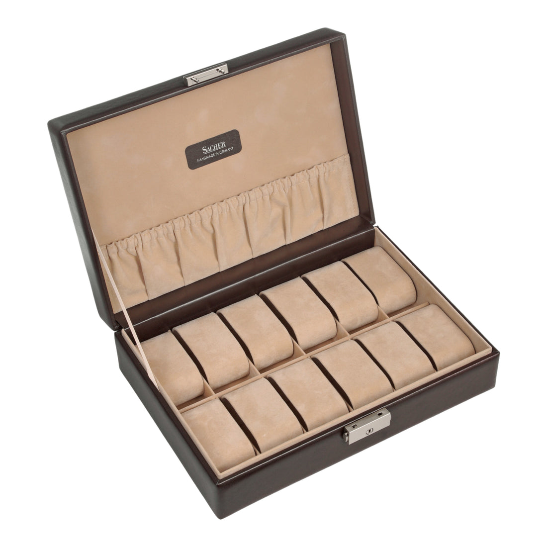 Watch case for 12 watches new classic / mocca