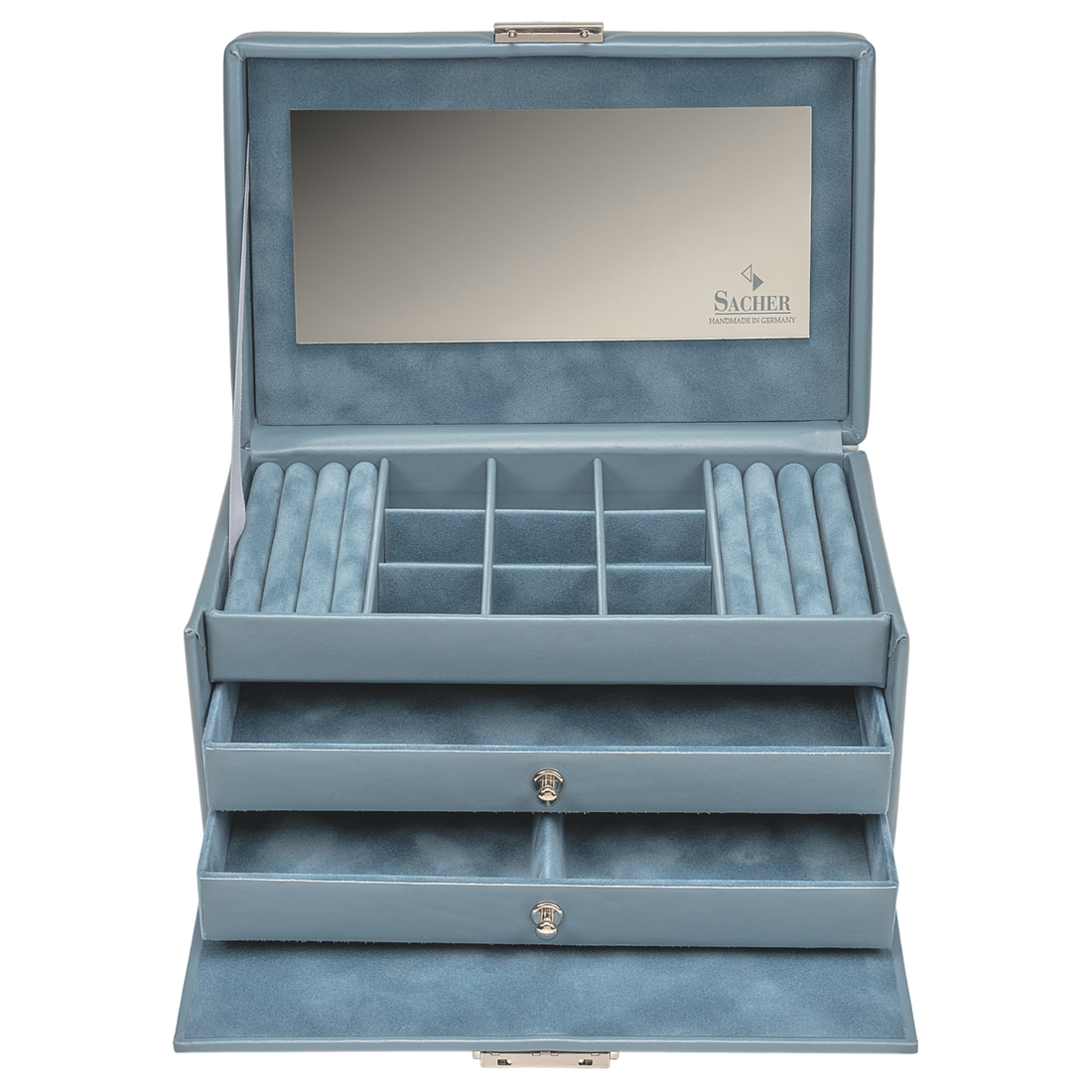 Schmuckkasten Elly pastello / hellblau (Leder)