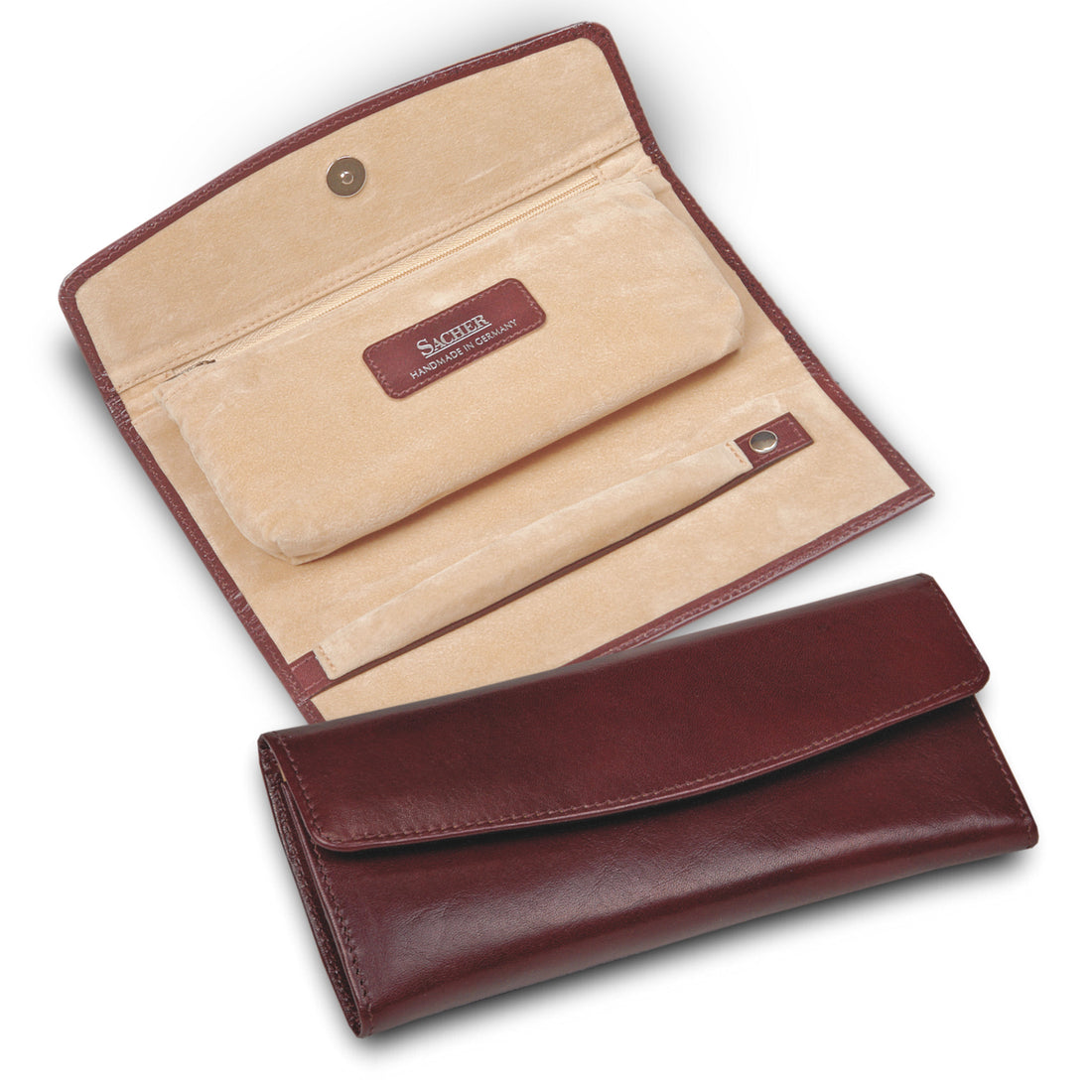 jewellery roll new classic / bordeaux (cowhide leather)