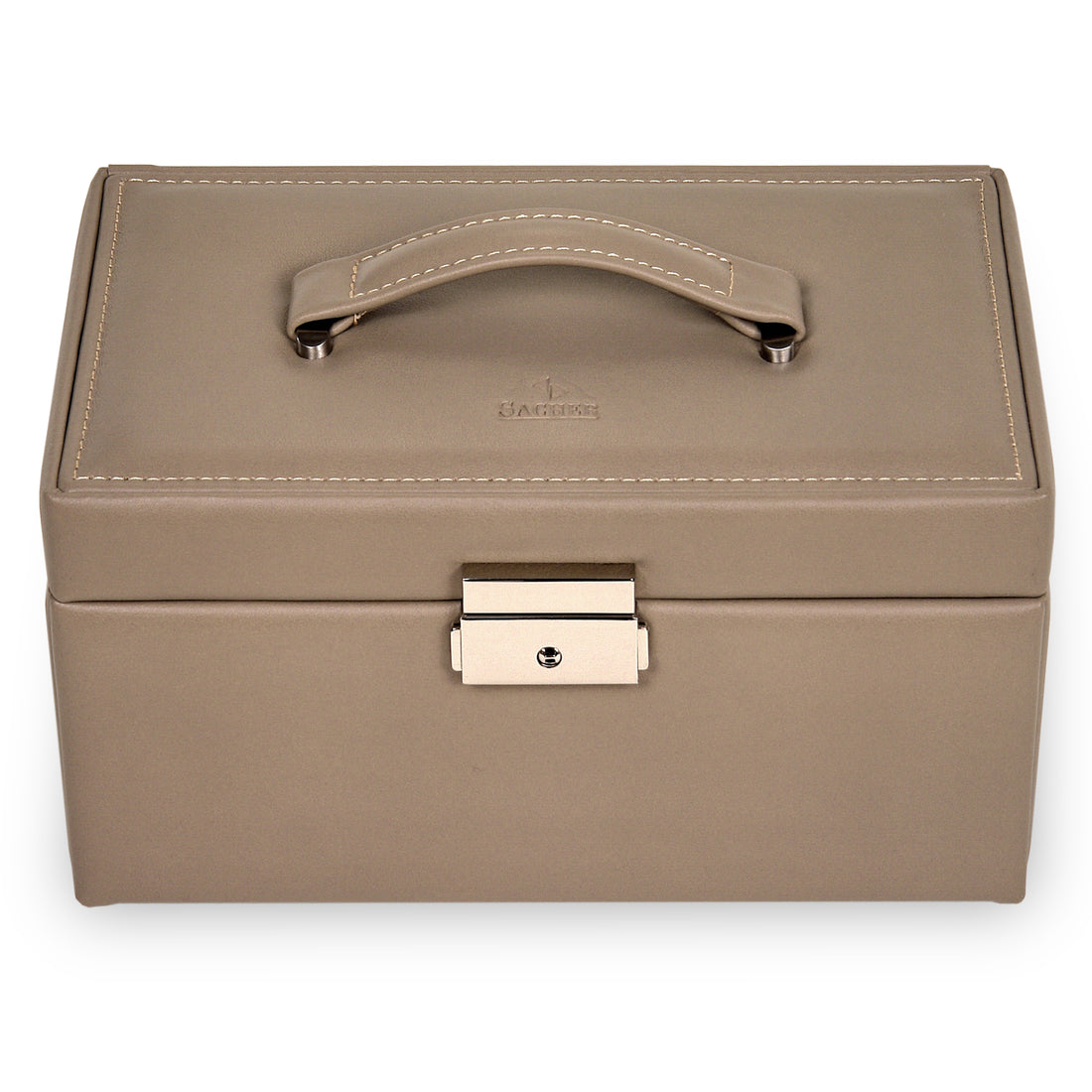 Jewelry box Elly nature / taupe (leather)