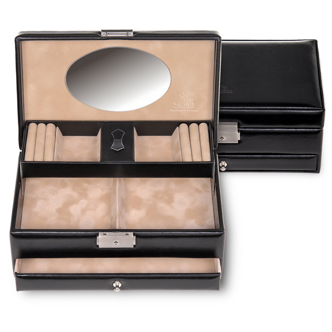 Schmuckkassette Hanna new classic / schwarz (Leder)