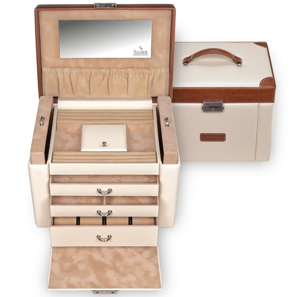 Maxima travel / cream jewelry box